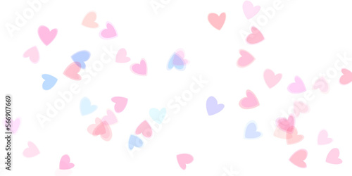 red  harts on transparent background