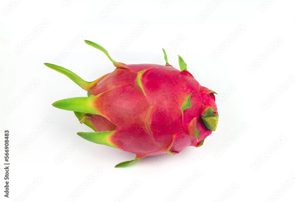 Fototapeta premium Dragon fruit horizontal. dragon fruit isolated on white background. food concept.