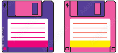 Floppy disk on white background