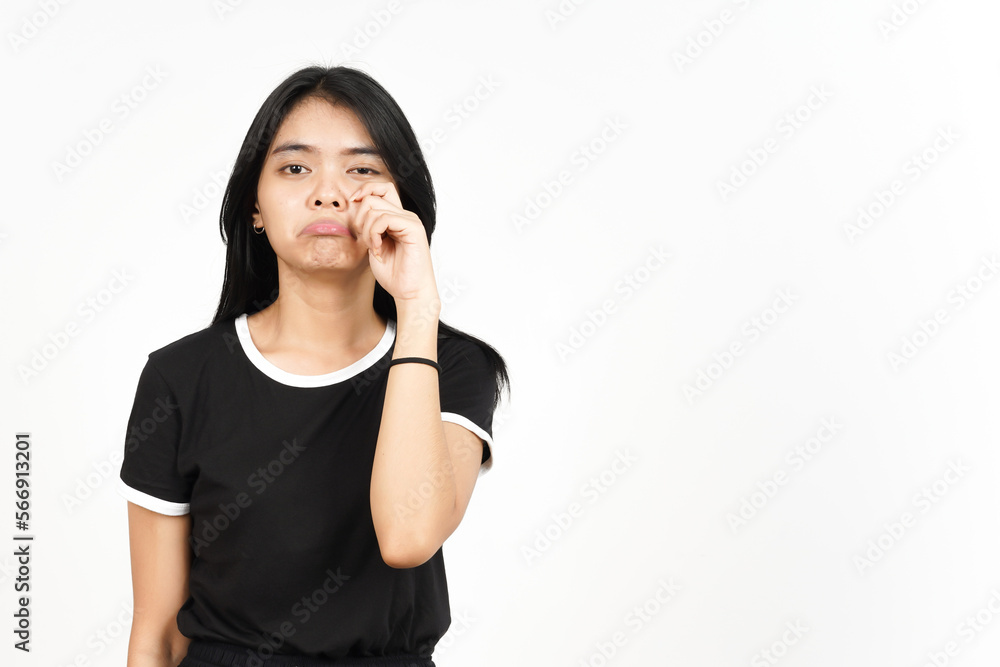 Cry Sad Face Expression Of Beautiful Asian Woman Isolated On White Background Cry Sad Face Expression Of Beautiful Asian Woman Isolated On White Background