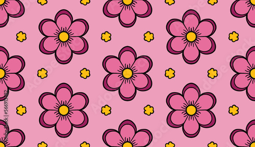 Geometric ethnic pattern seamless flower color oriental.Geometric ethnic ,seamless pattern.Design for fabric,curtain,pink background, carpet, shawl,clothing,wrapping, Batik,fabric,handkerchief,Vector 