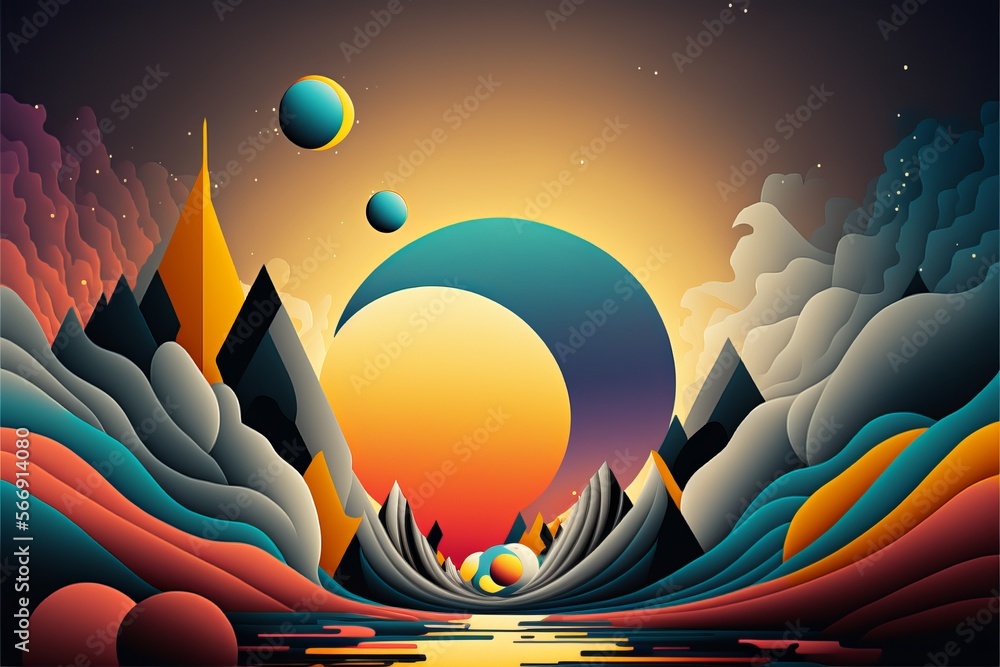 Obraz premium Calmness Abstract Art (generative AI)