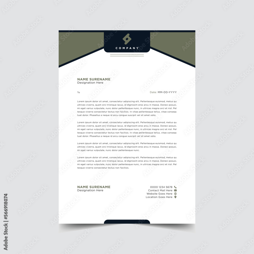 Obraz premium Professional letterhead template design vector illustration