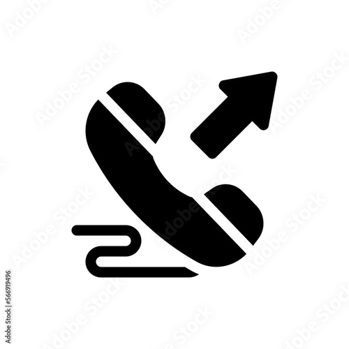 outgoing call glyph icon