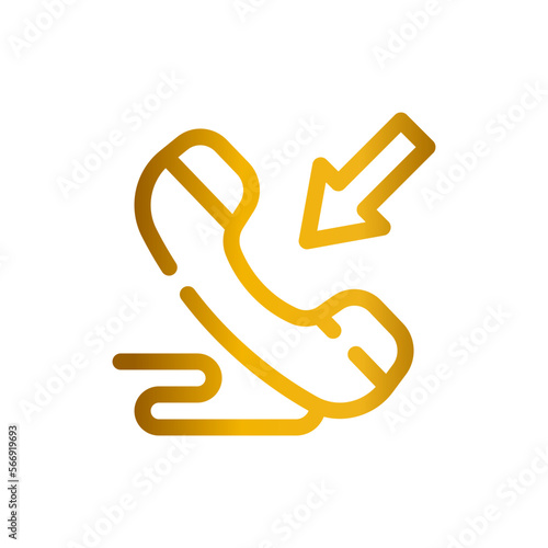 incoming call gradient icon