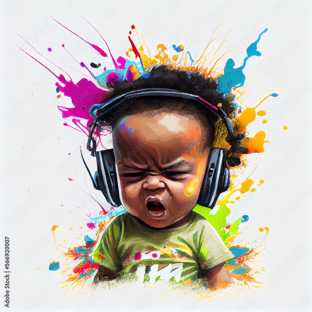 Baby discount with headphones