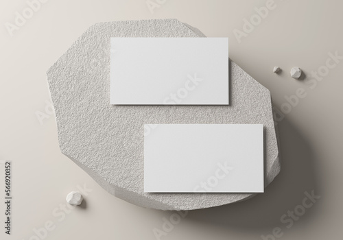 Group of minimal business card mockup template with copy space for your logo or graphic design © DN6