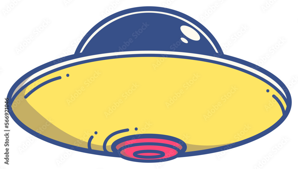 Space Sticker UFO