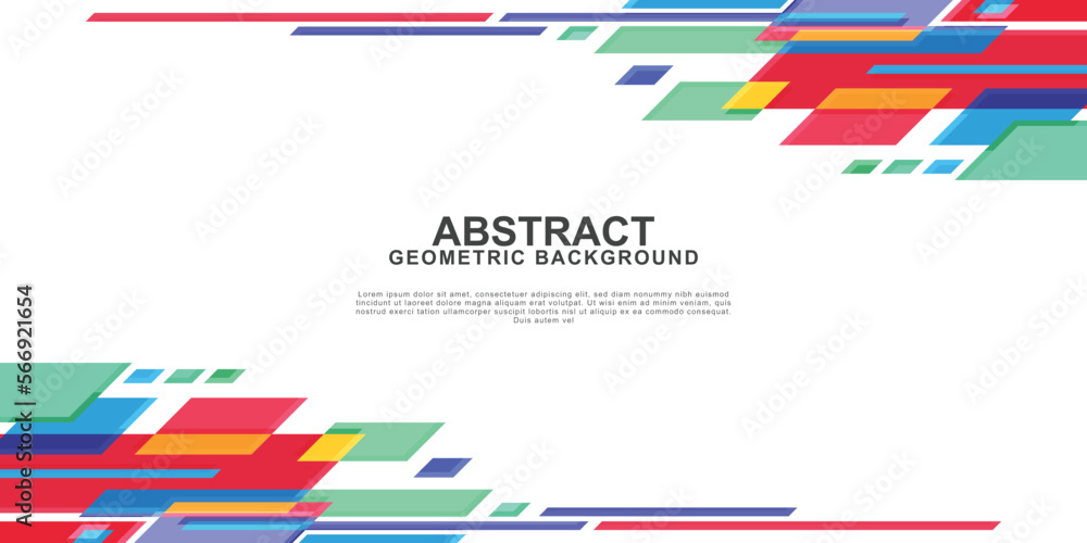 Fototapeta premium Abstract colorful geometric background.