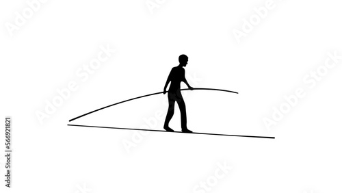tightrope walker silhouette photo