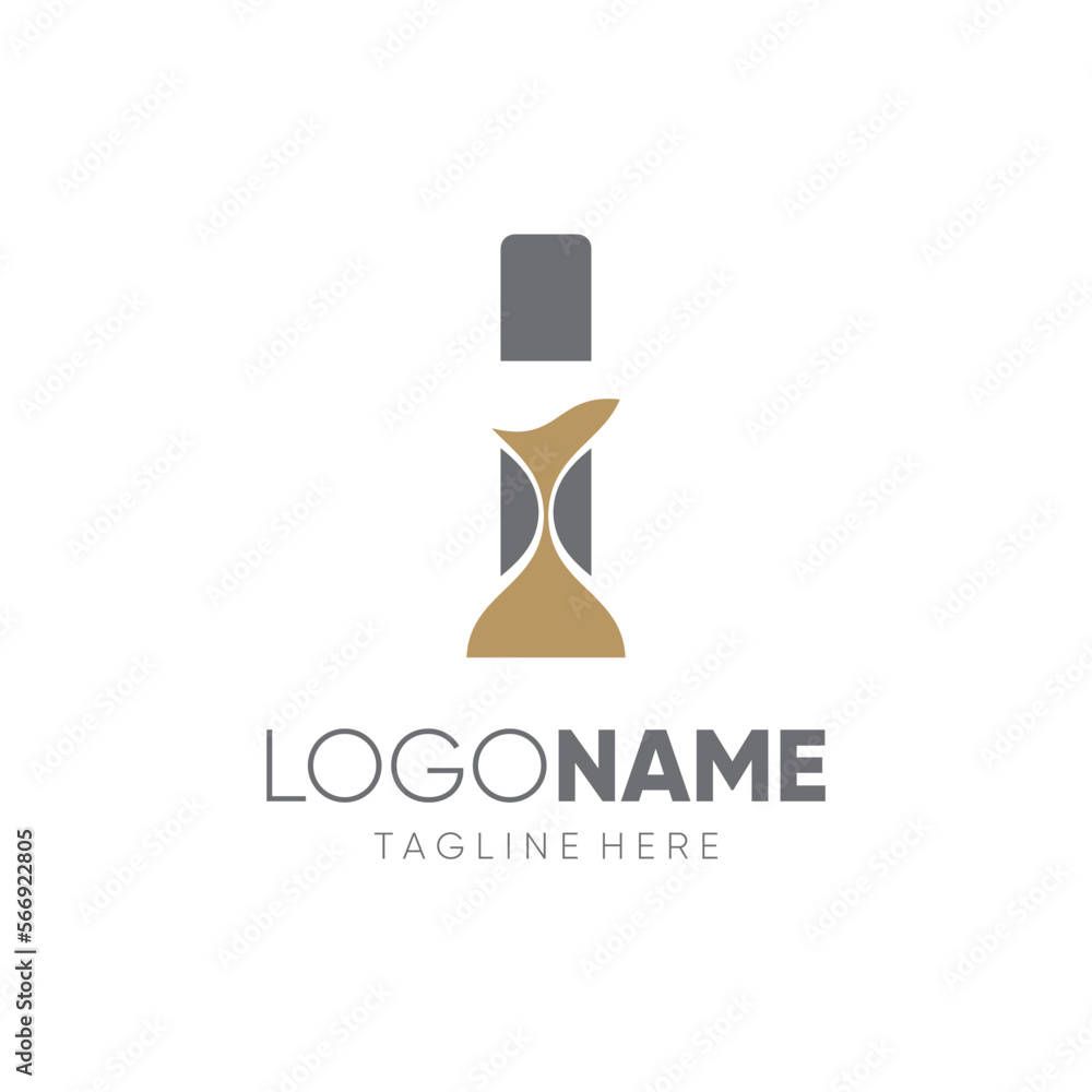 Letter I Sand Time Hourglass Logo Design Vector Icon Graphic Emblem Illustration Letter I Sand Time Hourglass Logo Design Vector Icon Graphic Emblem Illustration