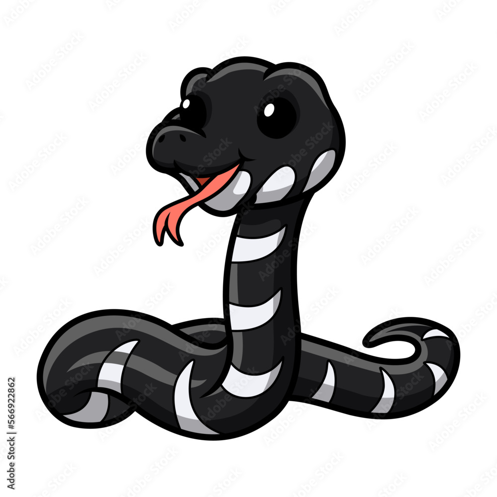 Cute mangrove snake cartoon (boiga dendrophila) Cute mangrove snake cartoon (boiga dendrophila)