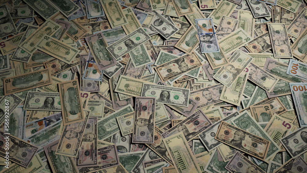 Mixed Denomination Bills. Investment concept Background with Scattered Money. Mixed Denomination Bills. Investment concept Background with Scattered Money.