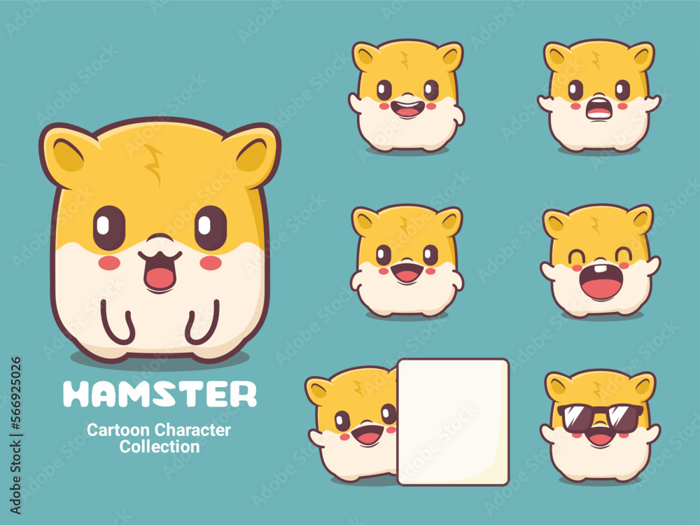 cute hamsters cartoon character vector illustration cute hamsters cartoon character vector illustration