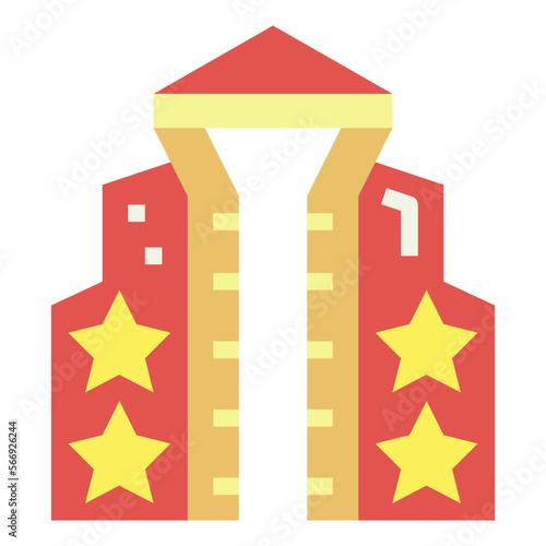 Wrestling hooded flat icon style