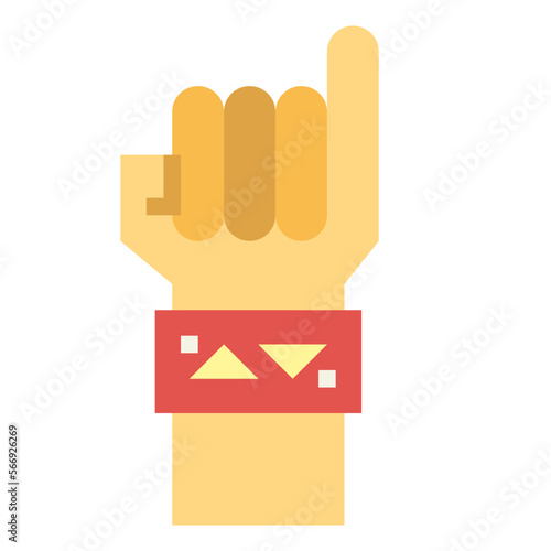 wristband flat icon style