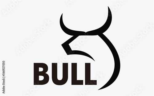 logo design simple bull creative template