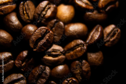 Coffee beans close up. Lots of coffee beans.