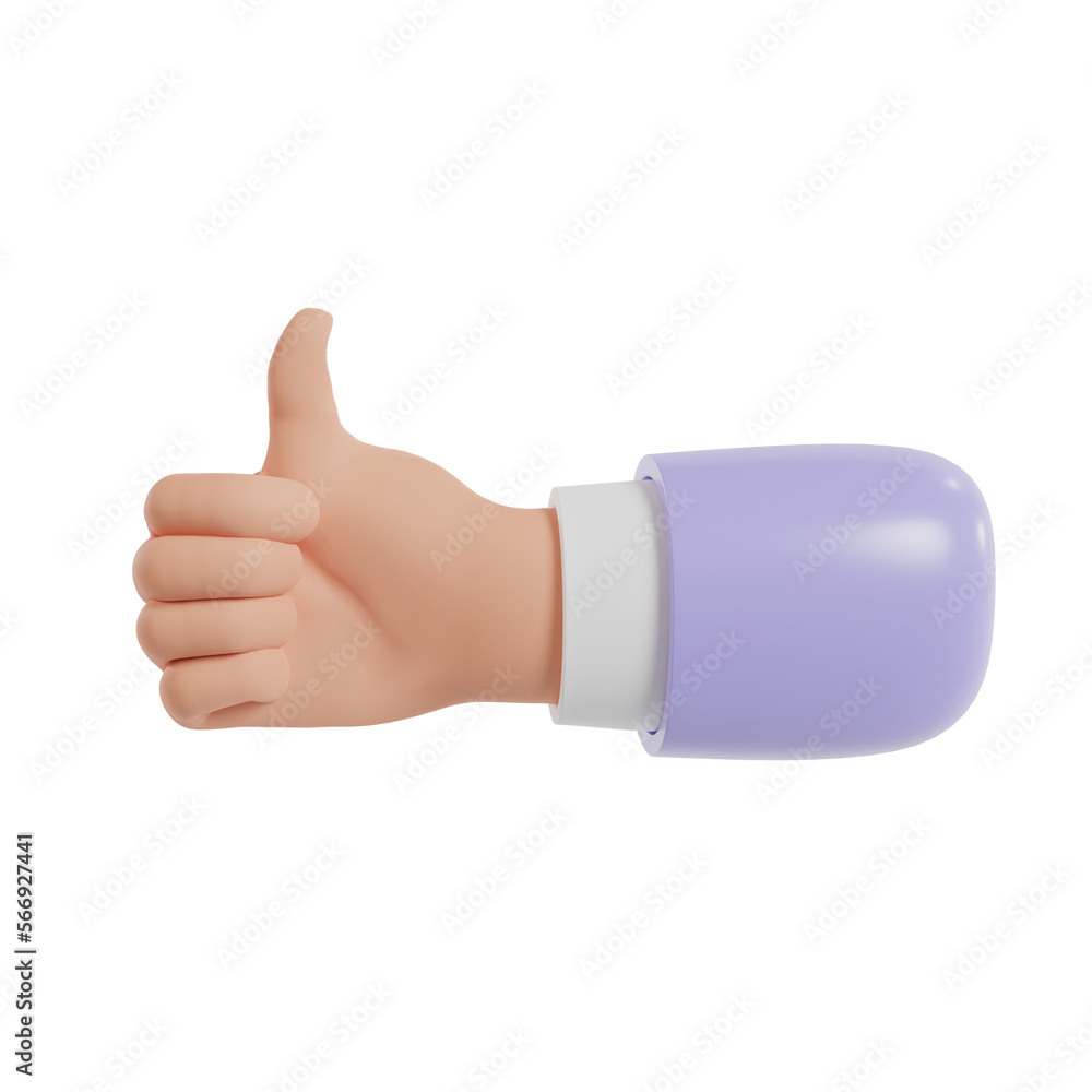 3d cartoon thumb up gesture 3d cartoon thumb up gesture