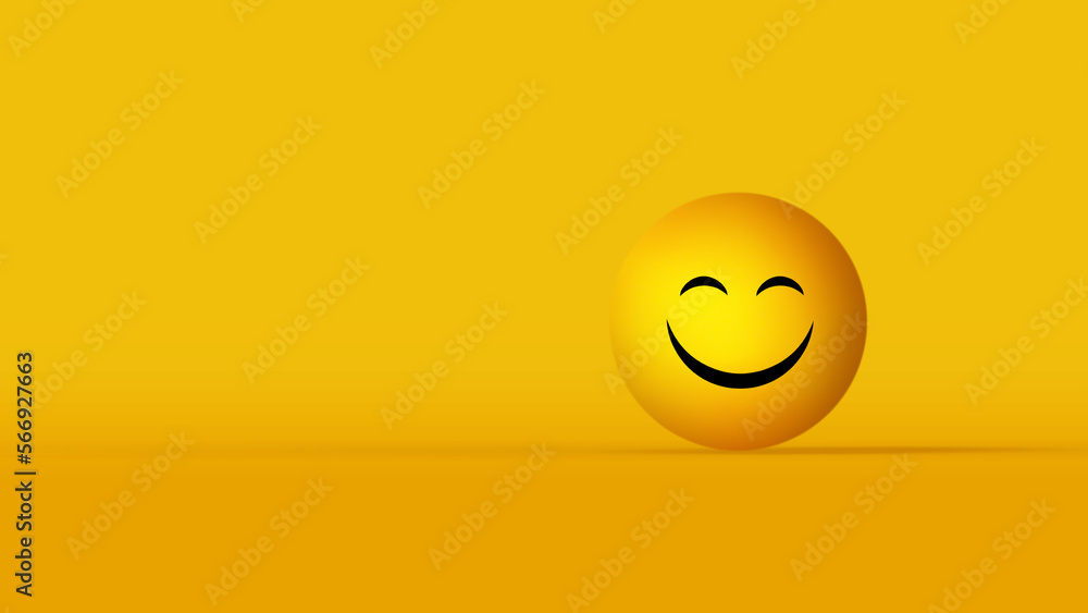 bright yellow smiley in the form of a ball on a yellow background bright yellow smiley in the form of a ball on a yellow background