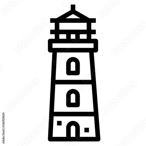 lighthouse line icon style © smalllike