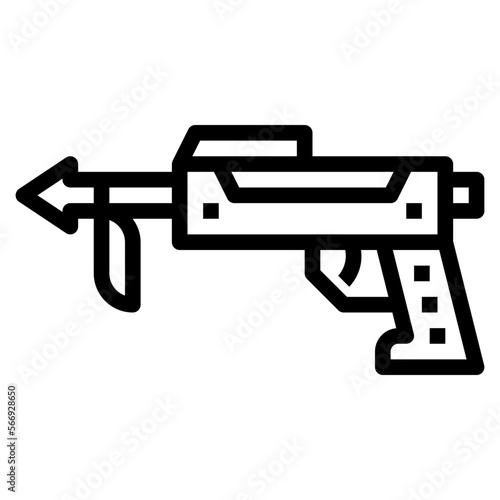 speargun line icon style