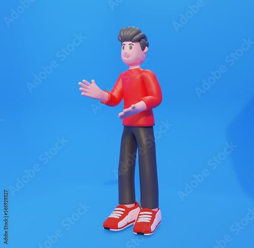 business man 3d illustration. a professional in developing business and managing marketing strategies to increase office income