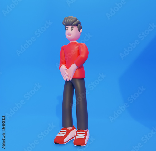 business man 3d illustration. a professional in developing business and managing marketing strategies to increase office income