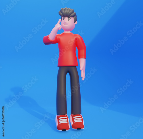 business man 3d illustration. a professional in developing business and managing marketing strategies to increase office income