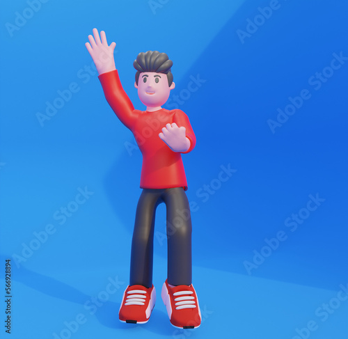 business man 3d illustration. a professional in developing business and managing marketing strategies to increase office income