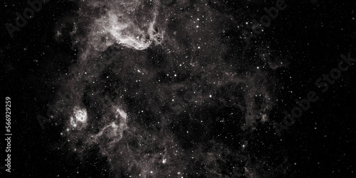 Fotografiet Space and glowing nebula background