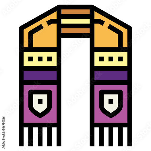 shawl filled outline icon style