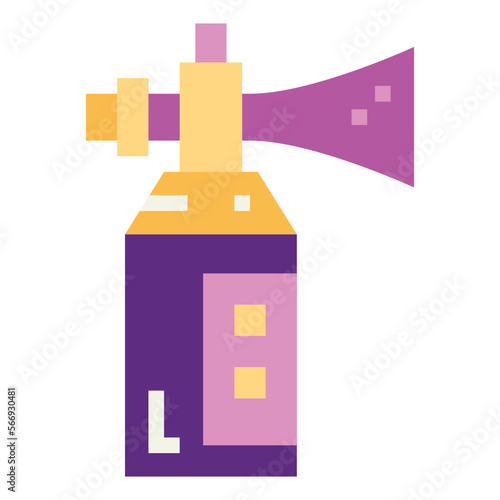 horn flat icon style
