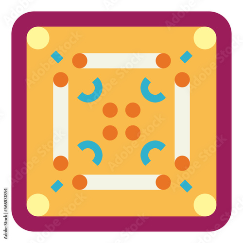 Carrom flat icon style