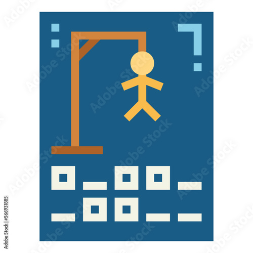 Εκτύπωση καμβά hangman flat icon style