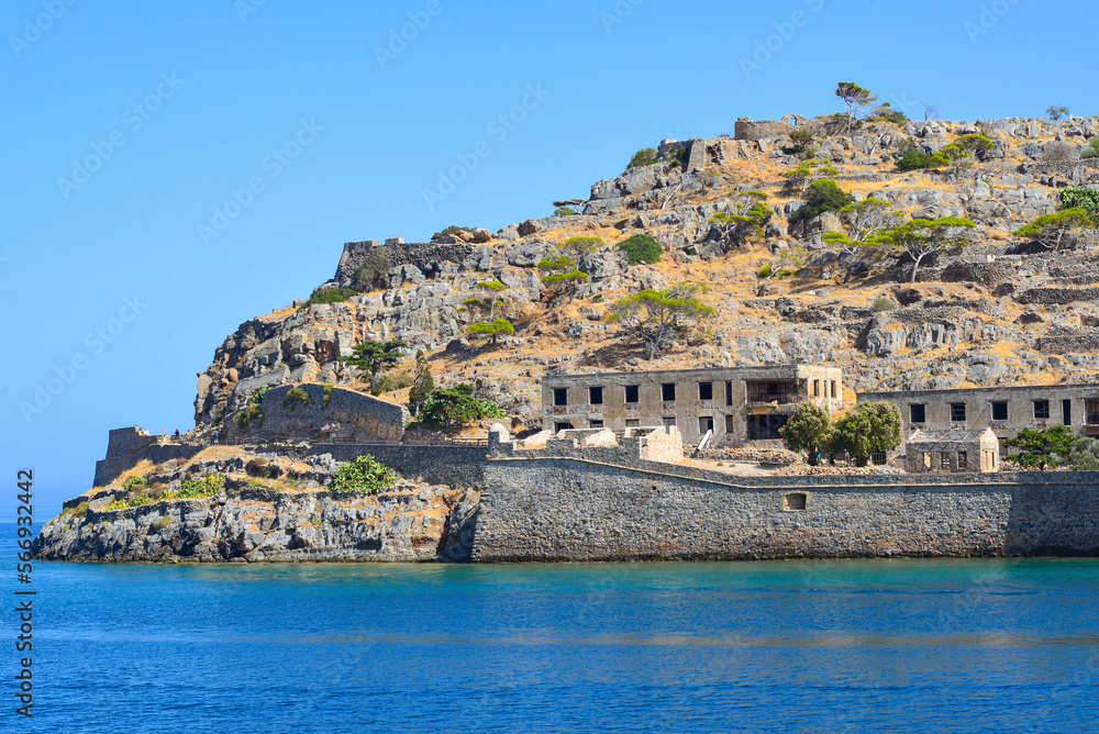 Insel Spinalonga (Kalydon) in Elounda, Agios Nikolaos, Kreta (Griechenland)