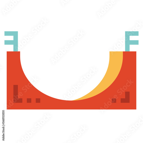 Ramp flat icon style