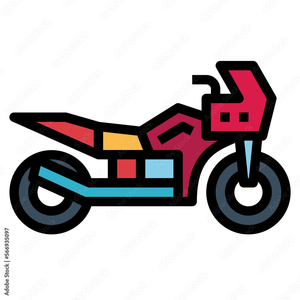 Sport bike filled outline icon style Sport bike filled outline icon style