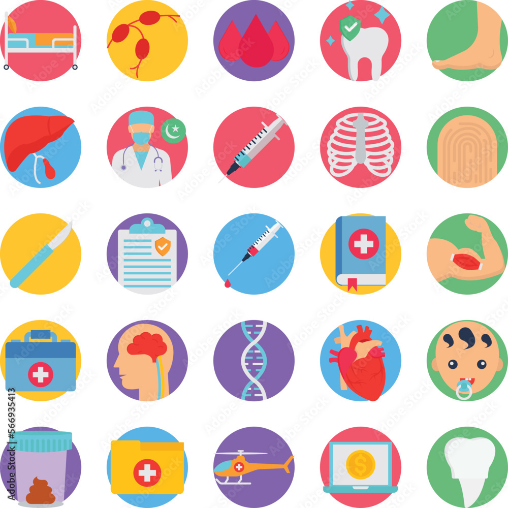 Medical healthcare icons set, medical icons pack, healthcare vector icons set, treatment icons pack, body organs vector icons set, health vector icons set, medical flat icons
