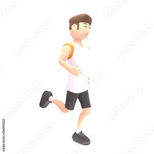 athlete sport male 3d illustration. an athlete who won an international level award