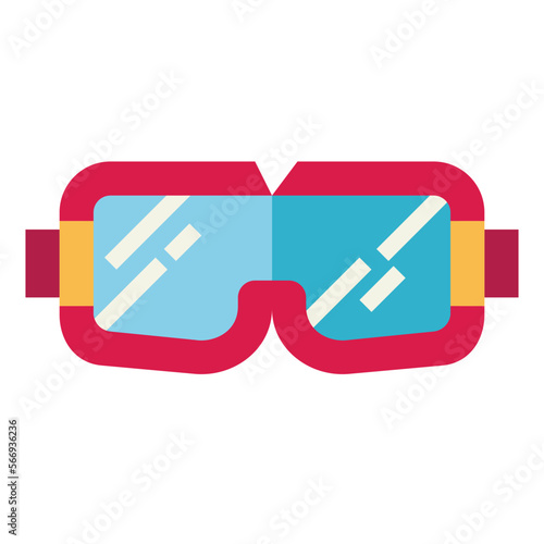 goggles flat icon style