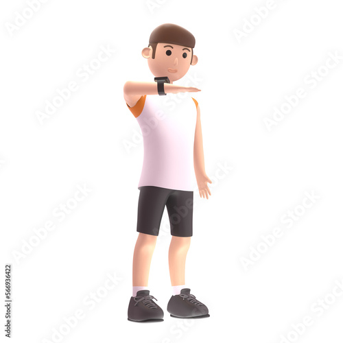 athlete sport male 3d illustration. an athlete who won an international level award
