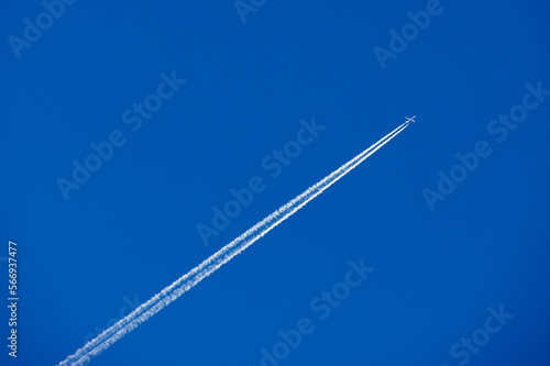 Wake of a commercial airplane