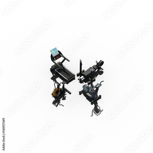 ランニングマシン エクササイズバイク ジム 機械 フィットネス 備品 透過PNG © kx59