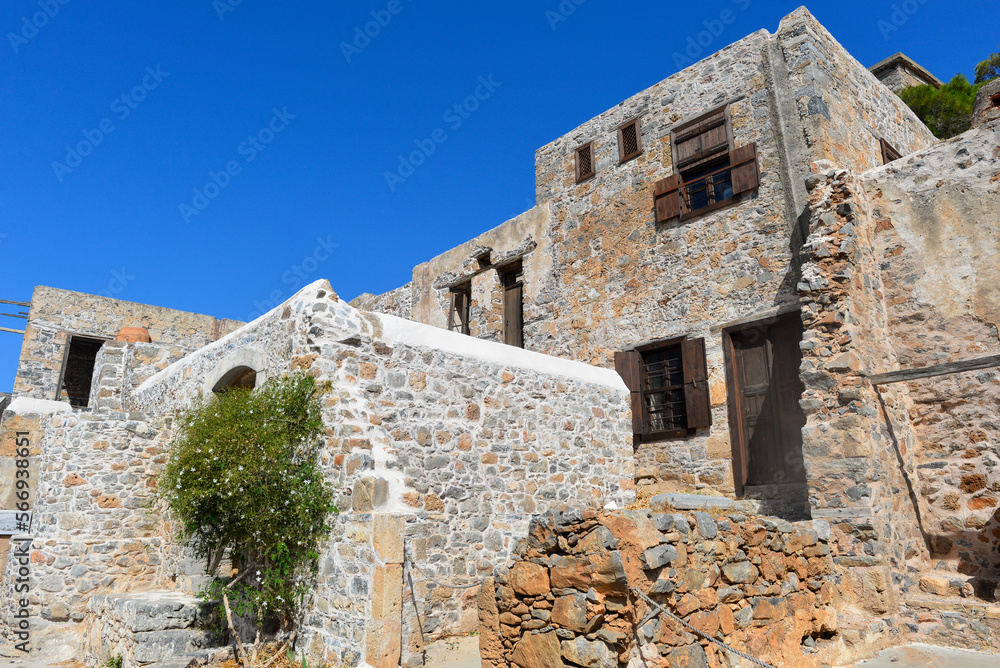 Festungsinsel Spinalonga (Kalydon) in Elounda, Agios Nikolaos, Kreta (Griechenland)