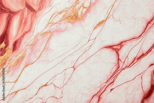 red marble texture background with gold highlights, generative ai composite