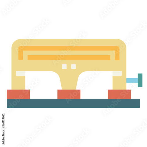 hole puncher flat icon style