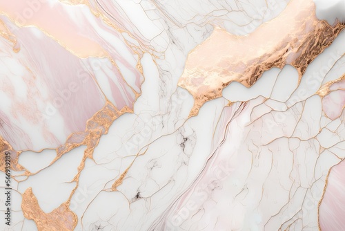 pink and gold marble stone texture, generative ai composite