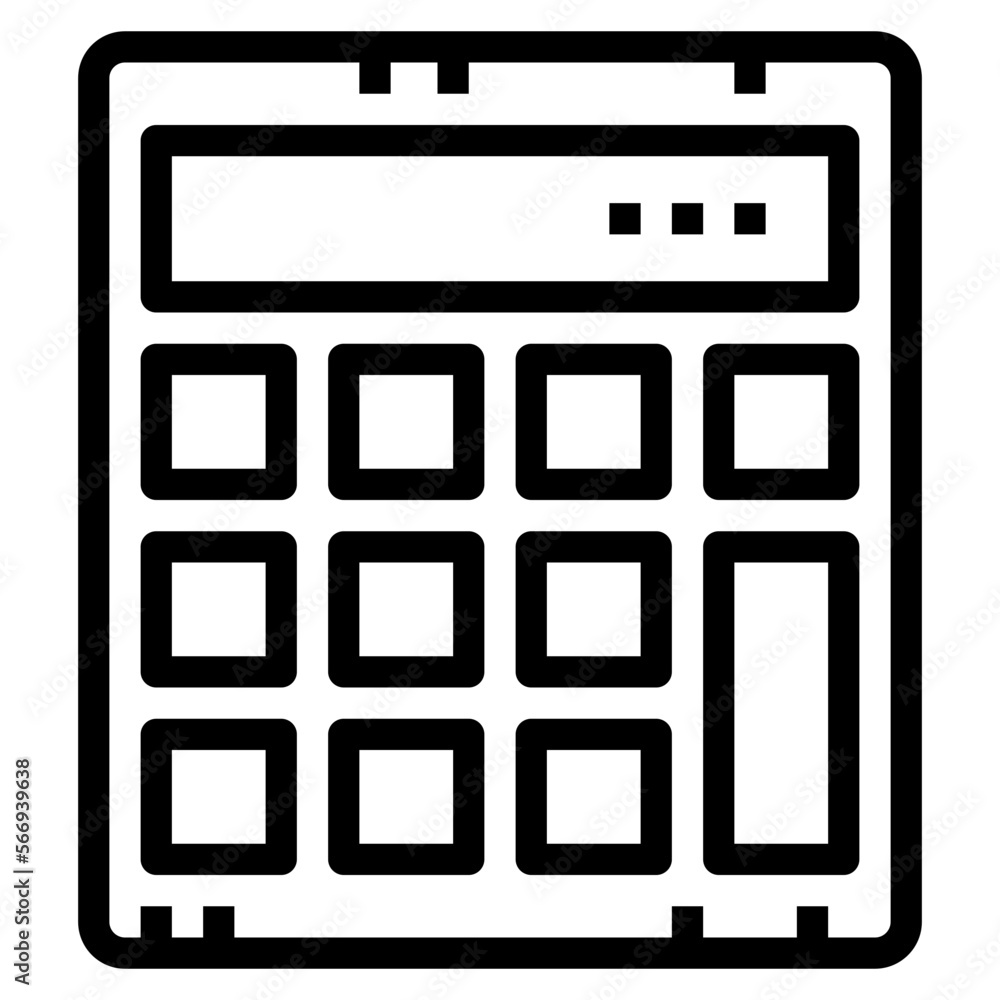 calculator line icon style calculator line icon style