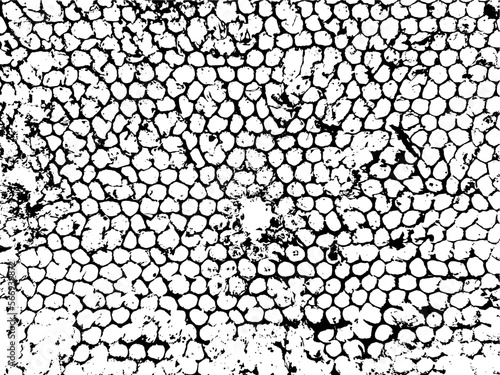 Old bee honeycombs, big natural vector grunge background. Unique light wallpaper. For screen, desktop, site design, overlay, stencil, background, stylization, design and polygraph design. Good texture
